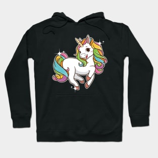 Cute Jumping Unicorn Magical Mythical Creatures Hoodie